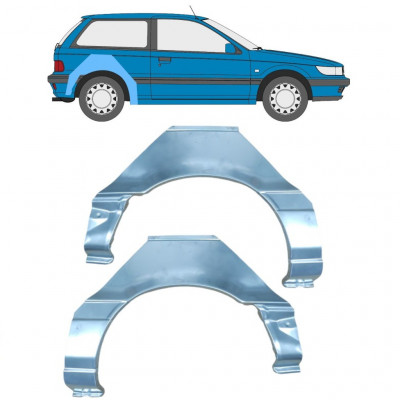 Painel de reparação do guarda-lamas traseiro para Mitsubishi Colt 1988-1992 / Esquerda+Direita / Conjunto 11017