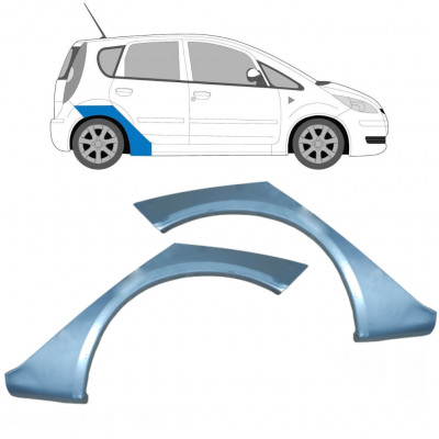 Painel de reparação do guarda-lamas traseiro para Mitsubishi Colt 2004-2012 / Esquerda+Direita / Conjunto 9255