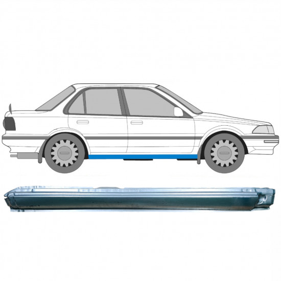 Painel de reparação da soleira para Toyota Corolla 1985- / Direito 7051