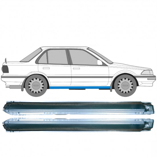 Painel de reparação da soleira para Toyota Corolla 1985- / Esquerda+Direita / Conjunto 10497