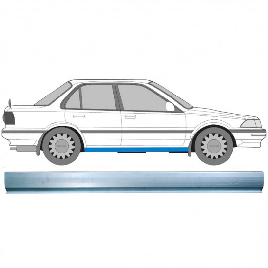 Painel de reparação da soleira para Toyota Corolla 1987-1994 / Esquerda = Direita (simétrico) 9358