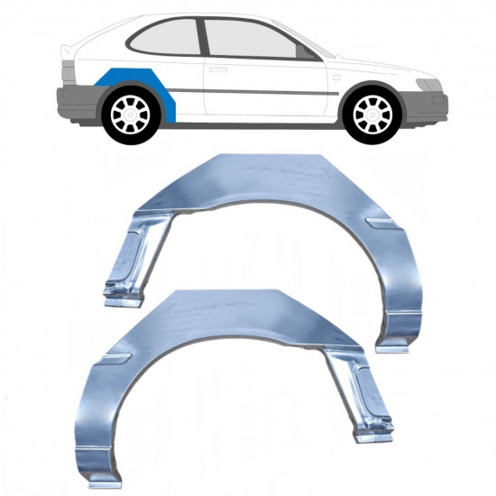 Painel de reparação do guarda-lamas traseiro para Toyota Corolla 1991-1998 / Esquerda+Direita / Conjunto 9402