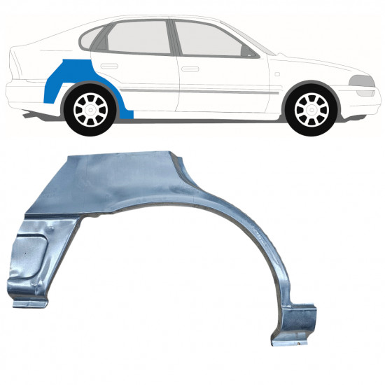 Painel de reparação do guarda-lamas traseiro para Toyota Corolla 1991-1998  LIFTBACK / Direito 12661