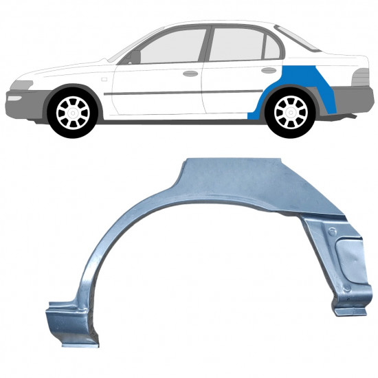 Painel de reparação do guarda-lamas traseiro para Toyota Corolla 1991-1998  SEDAN / Esquerdo 12659