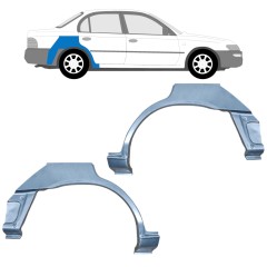 Painel de reparação do guarda-lamas traseiro para Toyota Corolla E10 1991-1998 / Esquerda+Direita / SEDAN / Conjunto 12660
