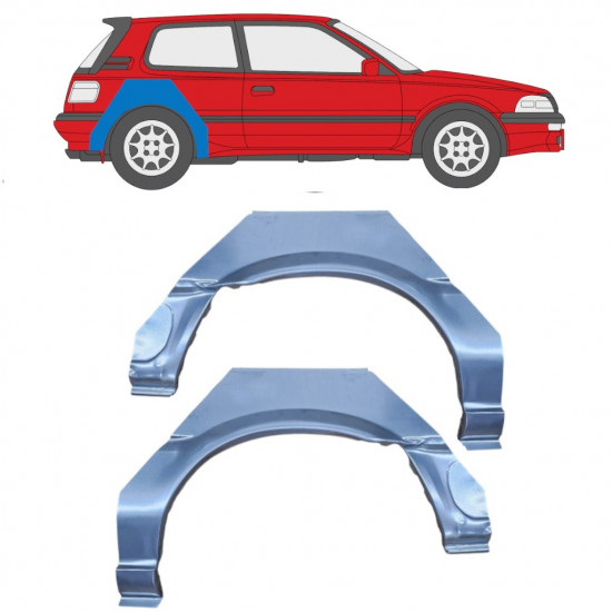 Painel de reparação do guarda-lamas traseiro para Toyota Corolla 1987-1994 / Esquerda+Direita / Conjunto 10334