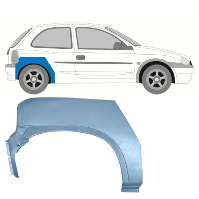 Painel de reparação do guarda-lamas traseiro para Opel Corsa B 1993-2001 / Direito 7255