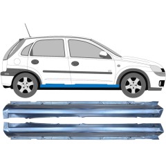 Soleira completa para Opel Corsa C 2000-2010 / Esquerda+Direita / Conjunto 9273