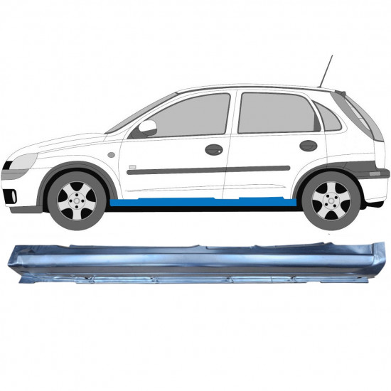Painel de reparação da soleira para Opel Corsa 2000-2010 / Esquerdo 6876