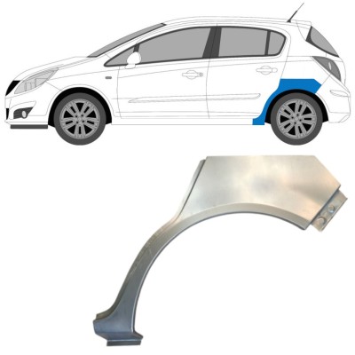 Painel de reparação do guarda-lamas traseiro para Opel Corsa D 2006-2015 / Esquerdo / HATCHBACK 14576