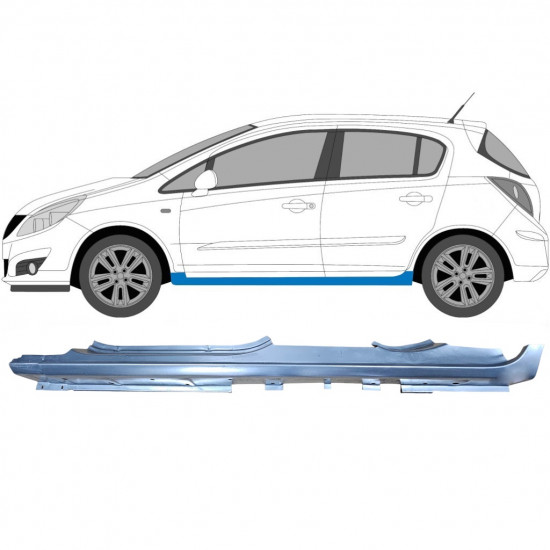 Painel de reparação da soleira para Opel Corsa 2006-2015 / Esquerdo 6880
