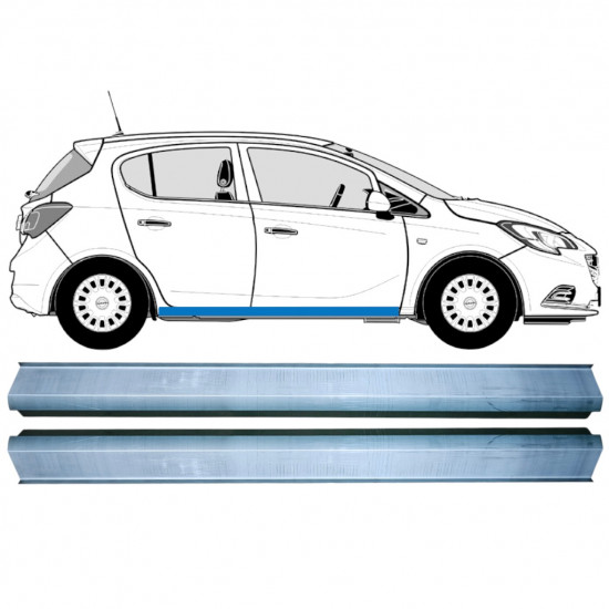 Painel de reparação da soleira para Opel Corsa E 2014-2019 / Esquerda+Direita / Conjunto 12883