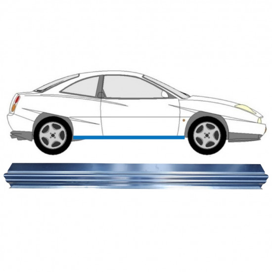 Painel de reparação da soleira para Fiat 1993-2000 COUPE / Esquerda = Direita (simétrico) 11590