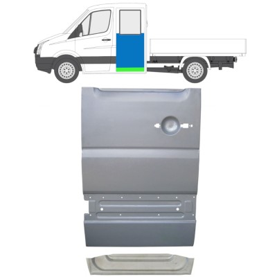Painel de reparação interna e externa das portas traseiras para Volkswagen Crafter 2005-2017 / Esquerdo / Conjunto 14276