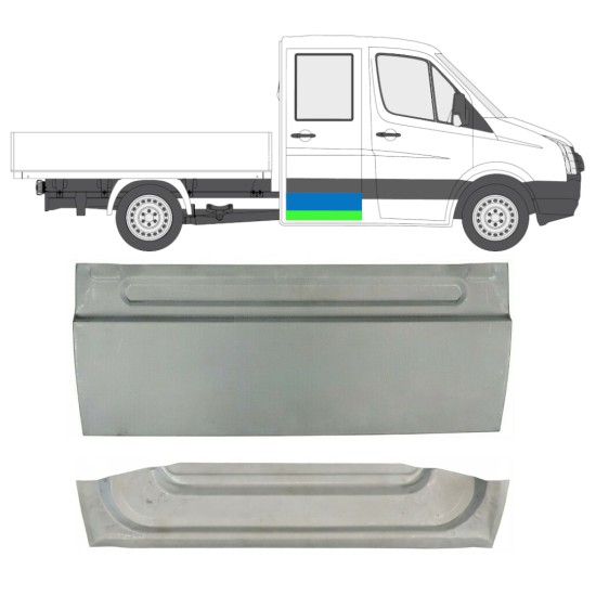 Painel de reparação das portas traseiras para Volkswagen Crafter 2005-2017 / Esquerda = Direita (simétrico) / Conjunto 14126