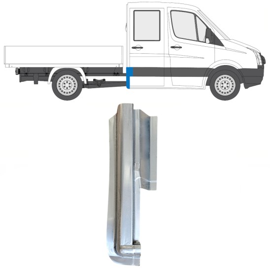 Painel de reparação do canto traseiro para Volkswagen Crafter 2005-2017 / Direito 15508