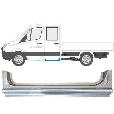 Painel de reparação traseira da soleira para Volkswagen Crafter 2005-2017 / Esquerdo 15519
