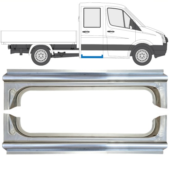 Painel de reparação traseira da soleira para Volkswagen Crafter 2005-2017 / Esquerda+Direita / Conjunto 15520