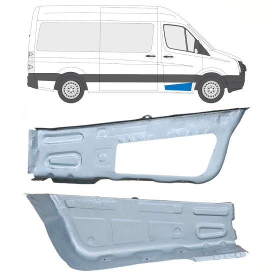 Painel de reparação do degrau dianteiro para Volkswagen Crafter 2005-2017 / Esquerda+Direita / Conjunto 14104