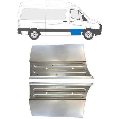 Painel de reparação das portas dianteiras para Volkswagen Crafter 2005-2017 / Esquerda+Direita / Conjunto 15496
