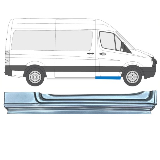 Painel de reparação da soleira da porta dianteira para Volkswagen Crafter 2005-2017 / Direito 17271
