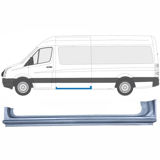 Painel de reparação da soleira da porta deslizante para Volkswagen Crafter 2005-2017 / Esquerdo 13432