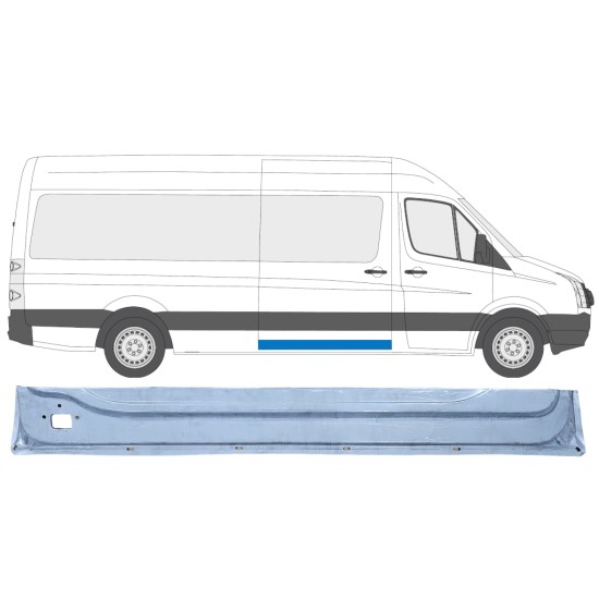 Painel de reparação interna das portas deslizantes para Volkswagen Crafter 2005-2017 / Direito 13992