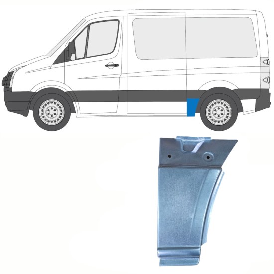 Painel de reparação do guarda-lamas traseiro para Volkswagen Crafter 2005-2017 / Esquerdo 13940