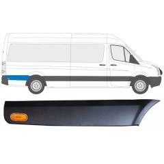 Moldura lateral do guarda-lamas traseiro atrás da roda com Luz para Volkswagen Crafter 2005-2017 / Direito / Conjunto 13995