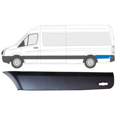 Moldura lateral do guarda-lamas traseiro atrás da roda para Volkswagen Crafter 2005-2017 / Esquerdo 13829