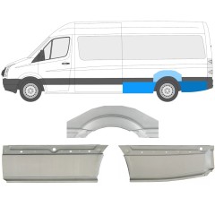 Painel de reparação do guarda-lamas traseiro para Volkswagen Crafter 2005-2017 / Esquerdo / Conjunto 13944