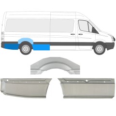 Painel de reparação do guarda-lamas traseiro para Volkswagen Crafter 2005-2017 / Direito / Conjunto 13943