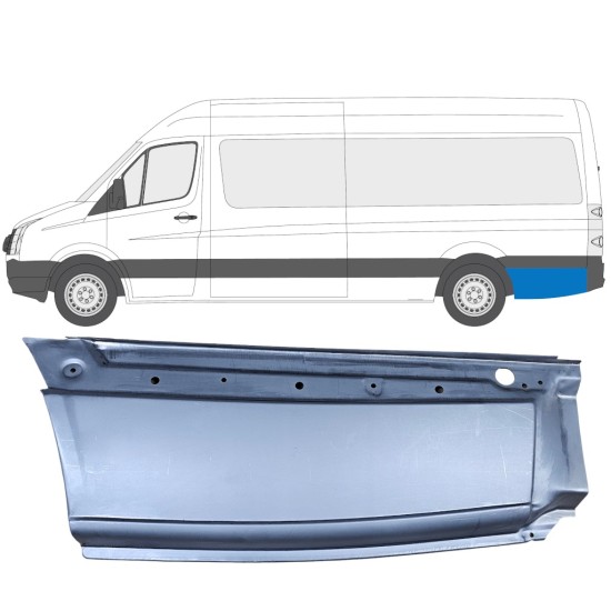 Painel de reparação do guarda-lamas traseiro para Volkswagen Crafter 2005-2017 / Esquerdo 13609