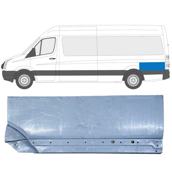 Painel de reparação da parte traseira do guarda-lamas traseiro para Volkswagen Crafter 2005-2017 / Esquerdo 13895