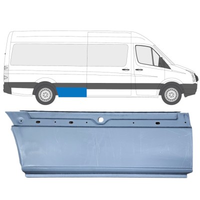 Painel de reparação do guarda-lamas traseiro para Volkswagen Crafter 2005-2017 / Direito 13452