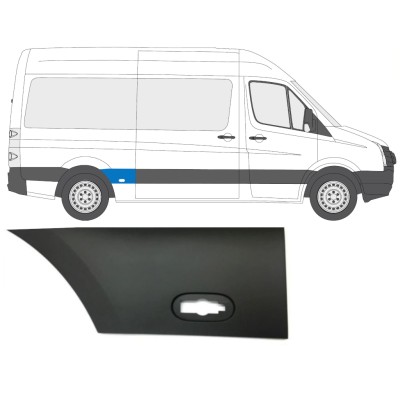 Moldura lateral do guarda-lamas traseiro para Volkswagen Crafter 2005-2017 / Direito 13822
