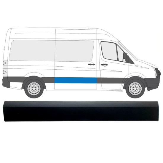 Moldura da porta deslizante para Volkswagen Crafter 2005-2017 / Direito 13824