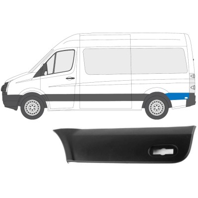 Moldura lateral do guarda-lamas traseiro atrás da roda para Volkswagen Crafter 2005-2017 / Esquerdo 13690