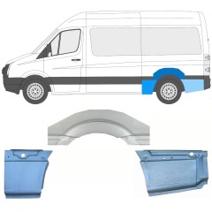 Painel de reparação do guarda-lamas traseiro para Volkswagen Crafter 2005-2017 / Esquerdo / Conjunto 13942