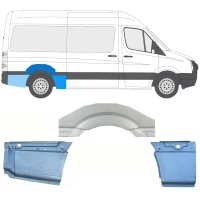 Painel de reparação do guarda-lamas traseiro para Volkswagen Crafter 2005-2017 / Direito / Conjunto 13941