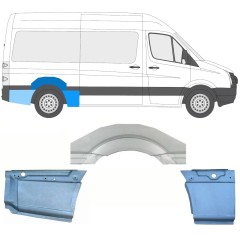 Painel de reparação do guarda-lamas traseiro para Volkswagen Crafter 2005-2017 / Direito / Conjunto 13941