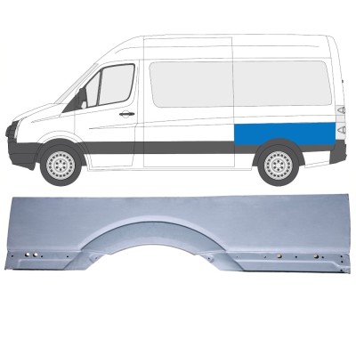 Painel de reparação grande do guarda-lamas traseiro para Volkswagen Crafter 2005-2017 / Esquerdo 15510