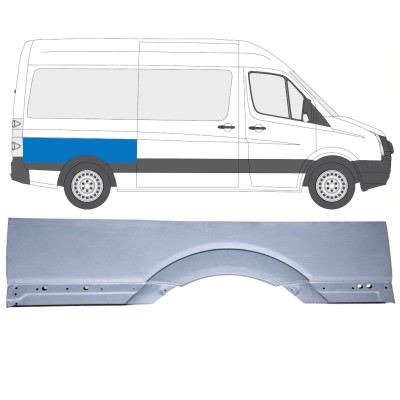 Painel de reparação grande do guarda-lamas traseiro para Volkswagen Crafter 2005-2017 / Direito 15511