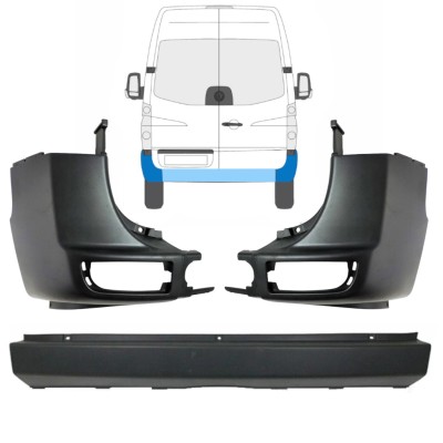 Para-choque traseiro para Volkswagen Crafter 2005-2017 / Conjunto 15554