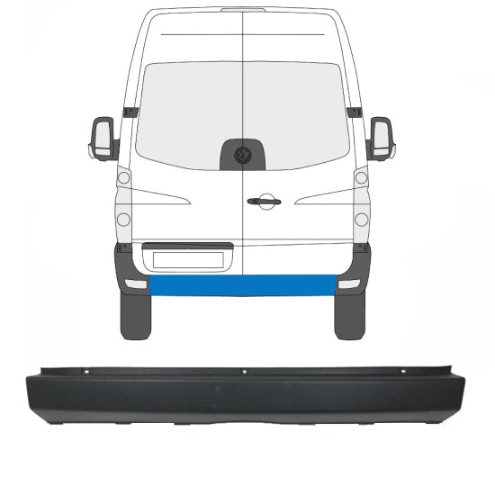 Para-choque traseiro para Volkswagen Crafter 2005-2017 15550