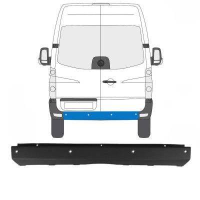 Para-choque traseiro com sensores de estacionamento (PDC) para Volkswagen Crafter 2005-2017 15551