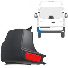 Canto do para-choque traseiro com Luz refletora para Volkswagen Crafter 2005-2017 / Esquerdo / Conjunto 15552