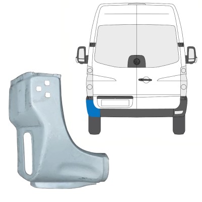 Painel de reparação do canto traseiro para Volkswagen Crafter 2005-2017 / Esquerdo 15505