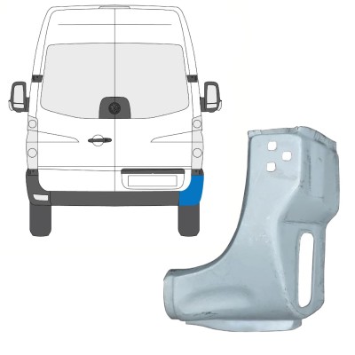Painel de reparação do canto traseiro para Volkswagen Crafter 2005-2017 / Direito 15506