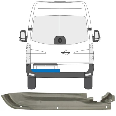 Painel de reparação das portas traseiras para Volkswagen Crafter 2005-2017 / Esquerdo 13438